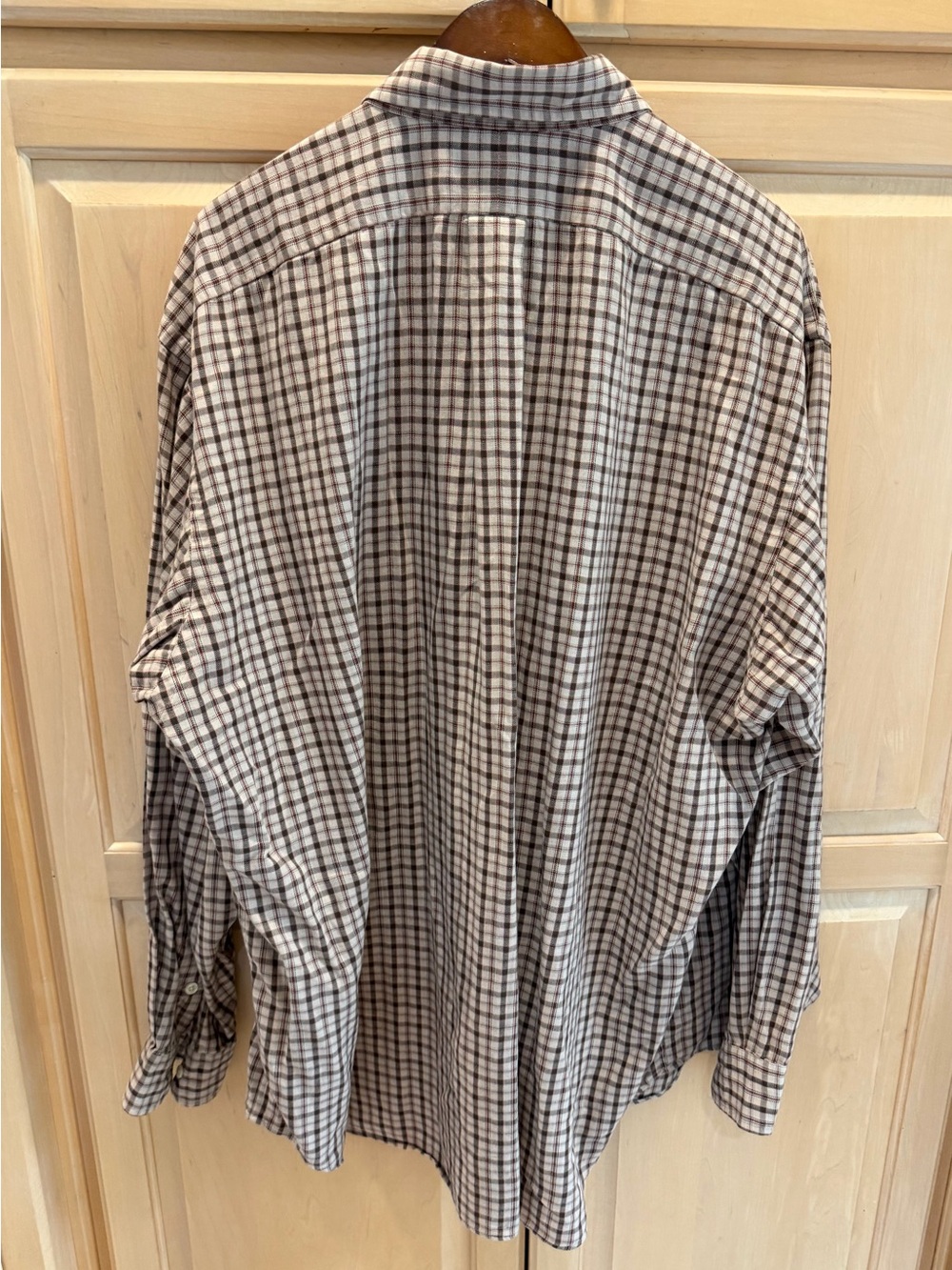 Ralph Lauren Brown and Beige Plaid Button-Down Shirt XXL - Picture 5 of 5